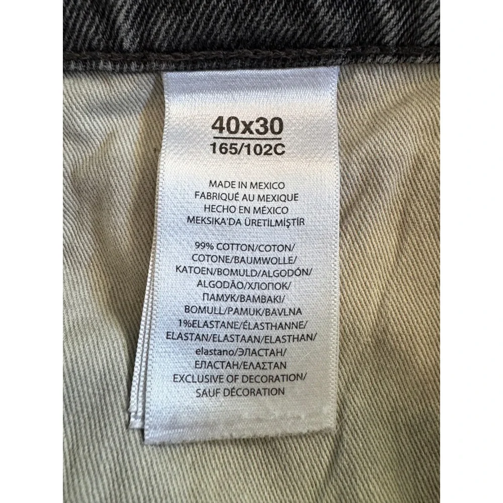 Polo‎ Ralph Lauren Mens Washed Black Denim Jeans 40x30 Stretch Straight Leg